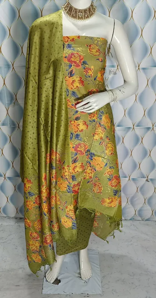 Elegant Katan Silk Full Suit – A Timeless Blend of Luxury and Tradition